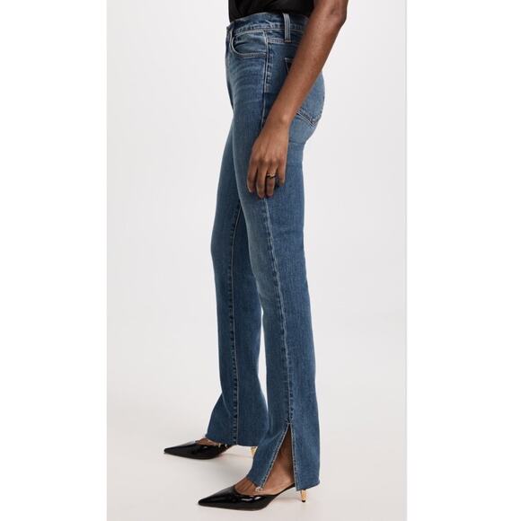 Women's Straight Leg Jeans - Blue - Picture 3 of 16